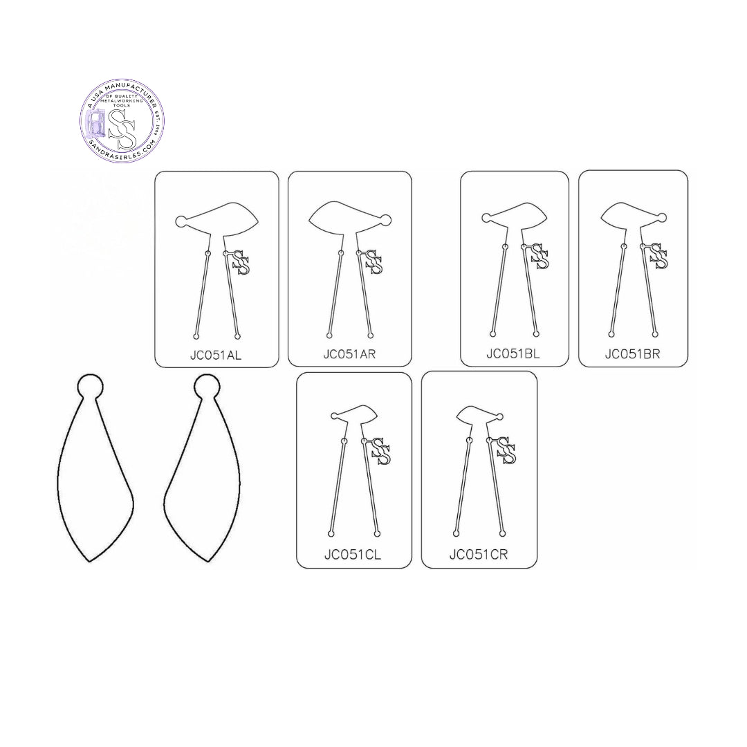 PANCAKE DIE JC051 COMPONENT EARRING LEFT OR RIGHT